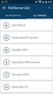 NordVPN special use servers android